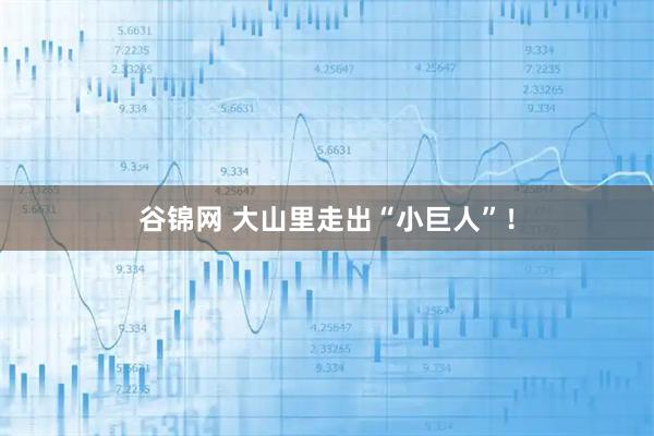 谷锦网 大山里走出“小巨人”！